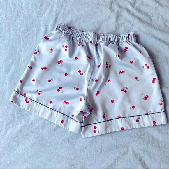 Uniqlo sister brand GU - lounge wear pajama set, light blue with cherries - Picture 6 of 7